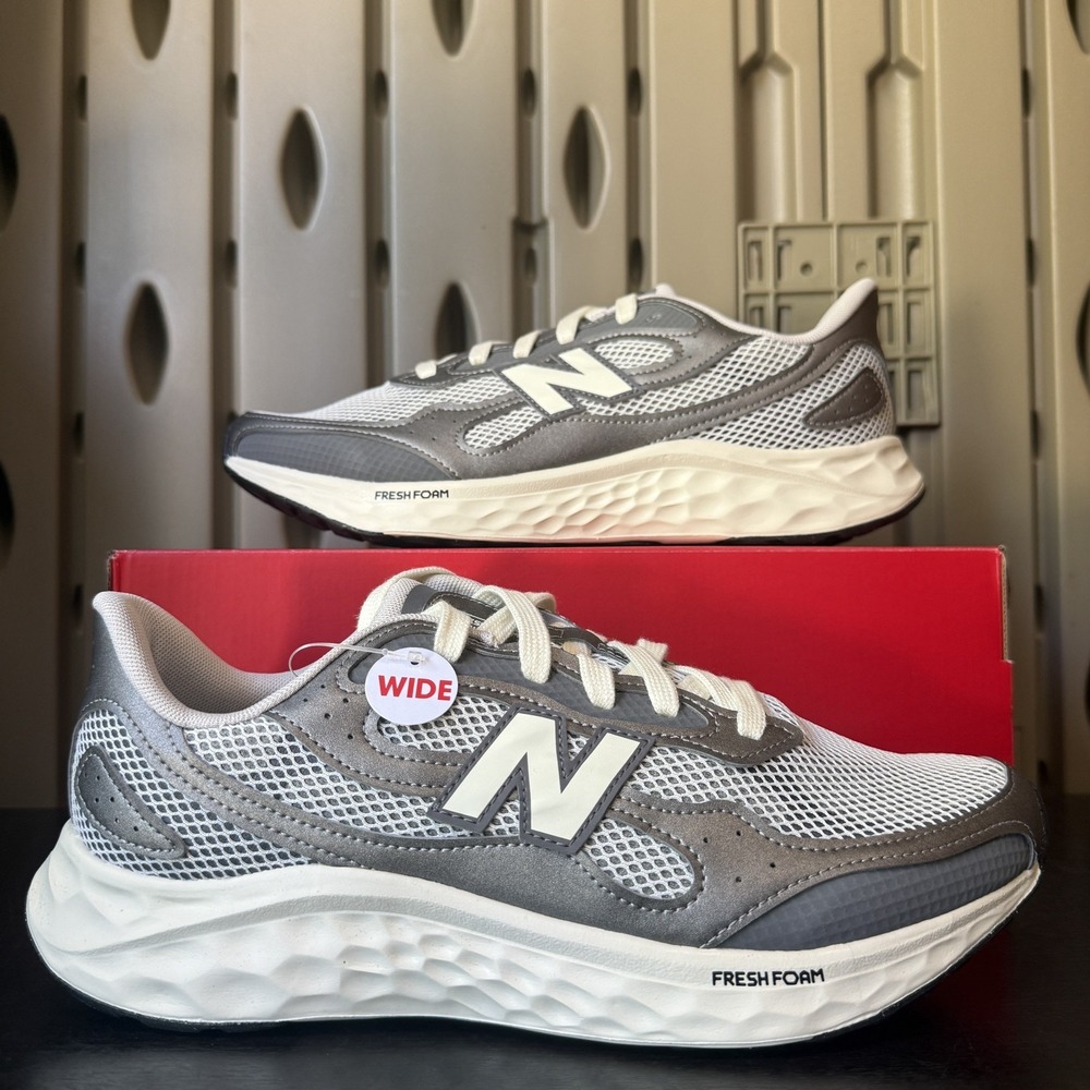 New Balance Fresh Foam Arishi V4 Tiralux Grey Running Shoes Mens Size 10 4E Wide